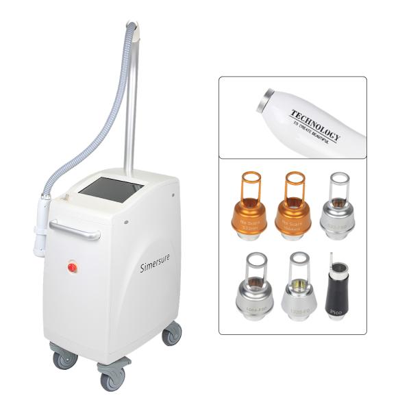 Vertical good price 6 changeable tips picosecond laser machine for tattoo removal