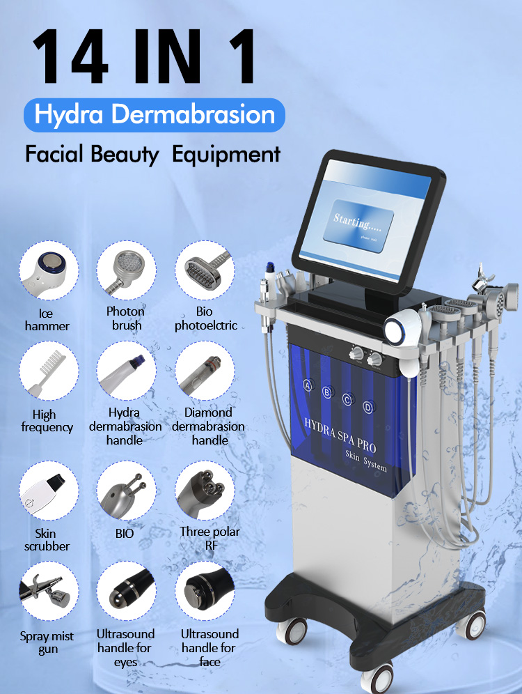 14 IN 1 Multifunctional Hydra Dermabrasion Facial Beauty Machine