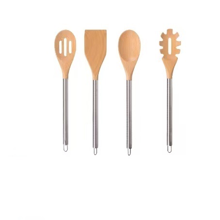 Hot selling beech wooden kitchen utensil kitchen tool set, wooden kitchen utensil