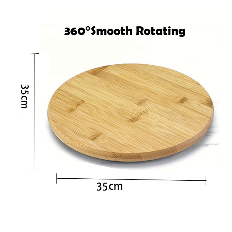 Round Bamboo Kitchen Dining Table   Natural Bamboo Kitchen Rotating Table Serving Plate, bamboo table