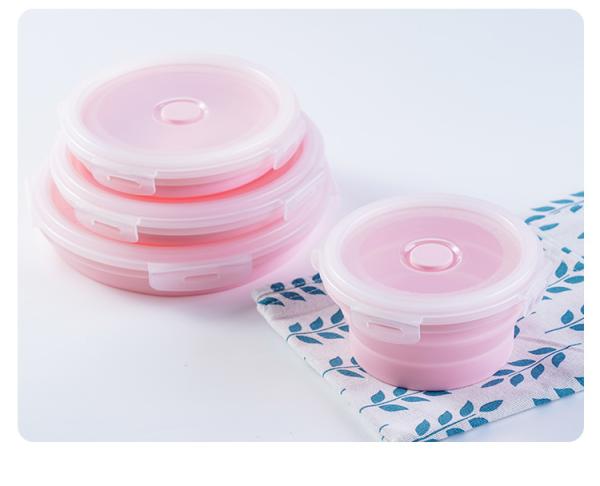 350ML  Round Silicone Microwavable and Heatable Food Container
