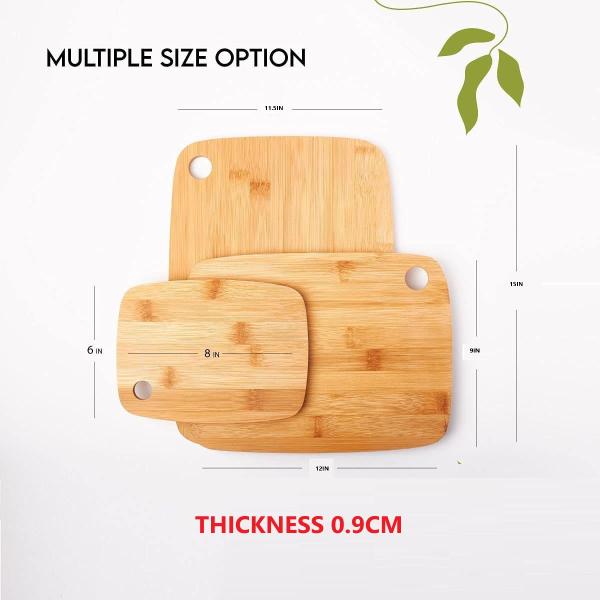 3PCS bamboo cutting board kicthen chopping