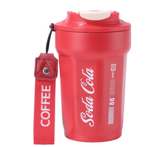 450ml Stainless Steel Double Wall Bottle Insulated Vacuum  Coffee Mugs travel water bottle  Coffee Tumblers with strap