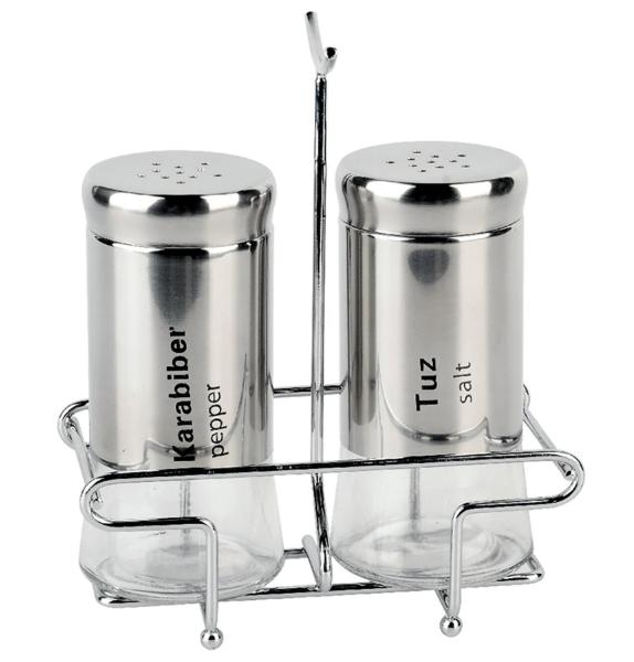 Hot selling 125ml food grade Glass Spice Jars with metal Stand  Glass Spice Container and shaker set Glass Storage Jar with Metal holder set