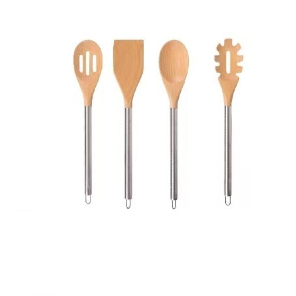 Hot selling beech wooden kitchen utensil kitchen tool set