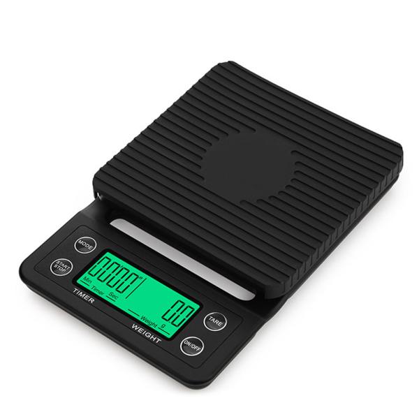 LCD display 3kg/0.1g /5kg/0.1g Hot Sale Portable LCD Digital Kitchen/Coffee Scale With Timer