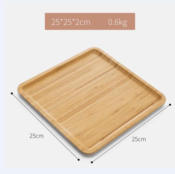 Multi-function Rectangle Bamboo Serving Tray Dinner Plate cake dish