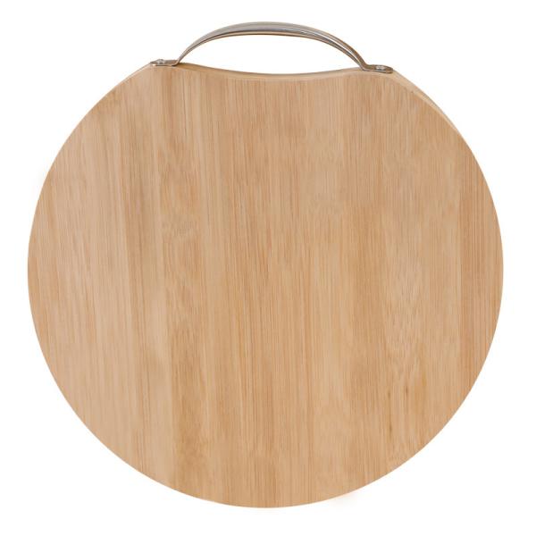Natural Eco-friendly Round Bamboo Chopping Boards with Handles Cutting Meat Vegetables Cheese for any Kitchen Use