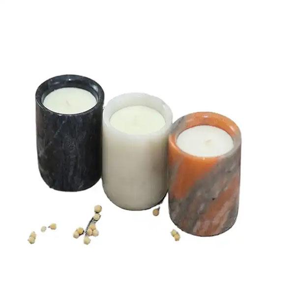 Marble ceramic scented candle