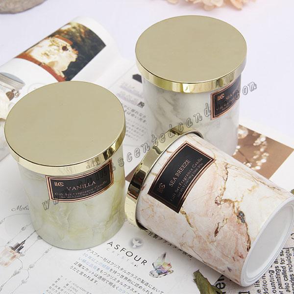 Marble scented candle