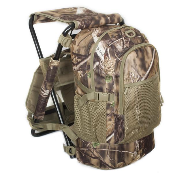AUSCAMOTEK Foldable Seat with Backpack Woodland Brown