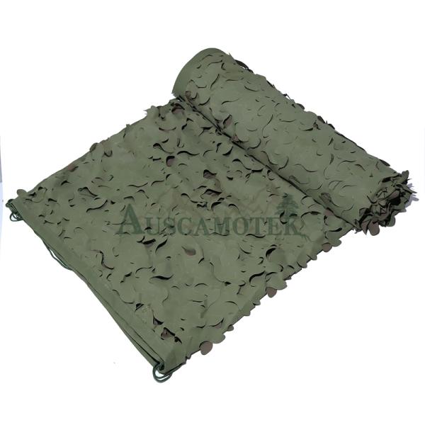 AUSCAMOTEK Heavy Duty 300D Camouflage Netting with Nylon Mesh Back