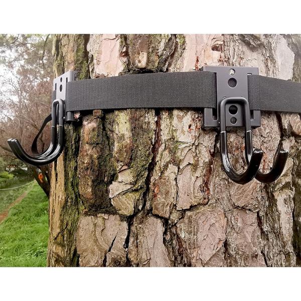 Auscamotek Tree Stand Strap Bow Hangers with Metal Hooks for Treestand Platform Saddle Hunting Accessories