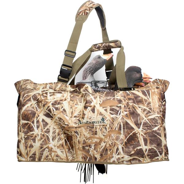 AUSCAMOTEK Waterproof Silhouette Goose Decoy Bag with Camouflage Pattern, Large Capacity with Stake Holes, Durable Design for Easy Storage and Transport of Decoys