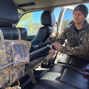 AUSCAMOTEK 2 Pieces Car Seat Back Shotgun Rack Camo Gun Racks Pannel Organiser for Duck Deer Hunting