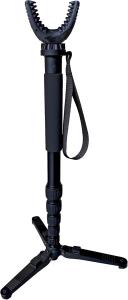 AUSCAMOTEK Rifle Shooting Stick with Tri-Stand Base Aluminum Shotgun Monopod Resting Callapable with Removable Stock Yoke