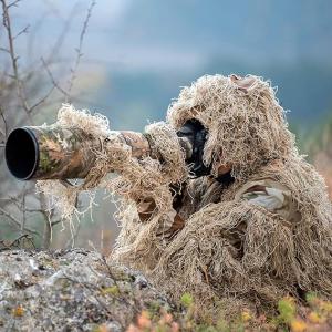 AUSCAMOTEK Camouflage Ghillie Suit for Halloween, Wildlife Photography, Birdwatching, and Deep Camouflage Needs