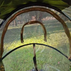 AUSCAMOTEK See-Through Hunting Ground Blind with Built-in Chair for Deer Hunting - 1 Person Pop-Up Camouflage Tent