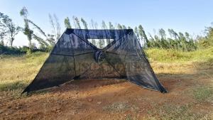AUSCAMOTEK 3-Panel See-Through Ground Blind with Adjustable Side Panels for Deer Turkey Duck Hunting