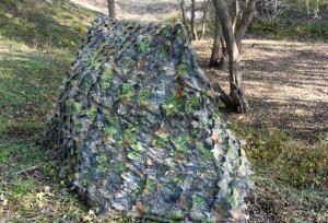 AUSCAMOTEK 3D Leafy Camo Netting, See-Through Camouflage Mesh with Realistic Leaves for Turkey & Deer Hunting Blinds, 12ft x 5ft