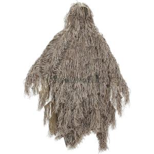 AUSCAMOTEK Ghillie Suit Poncho for Hunting Bird Watch Gilly Camouflage Cloak Desert