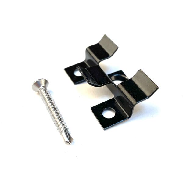 Stainless steel hidden deck screws and clips