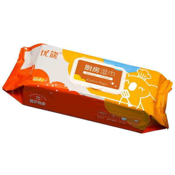 68pcs Kitchen Wipes with Plastic Lid